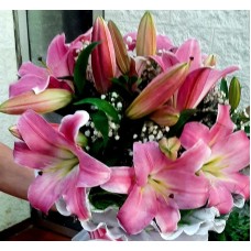 Bouquet of 6 scented lilies